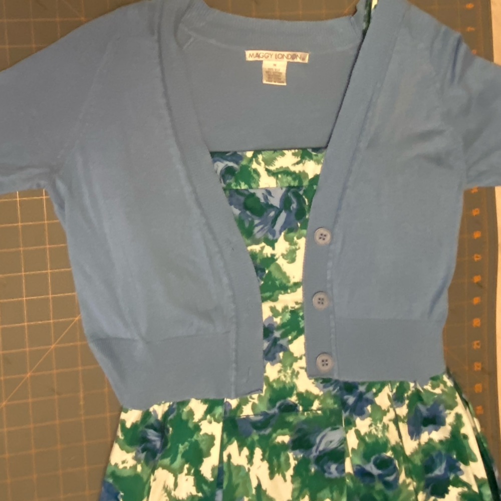 Maggy London vintage dress & sweater set